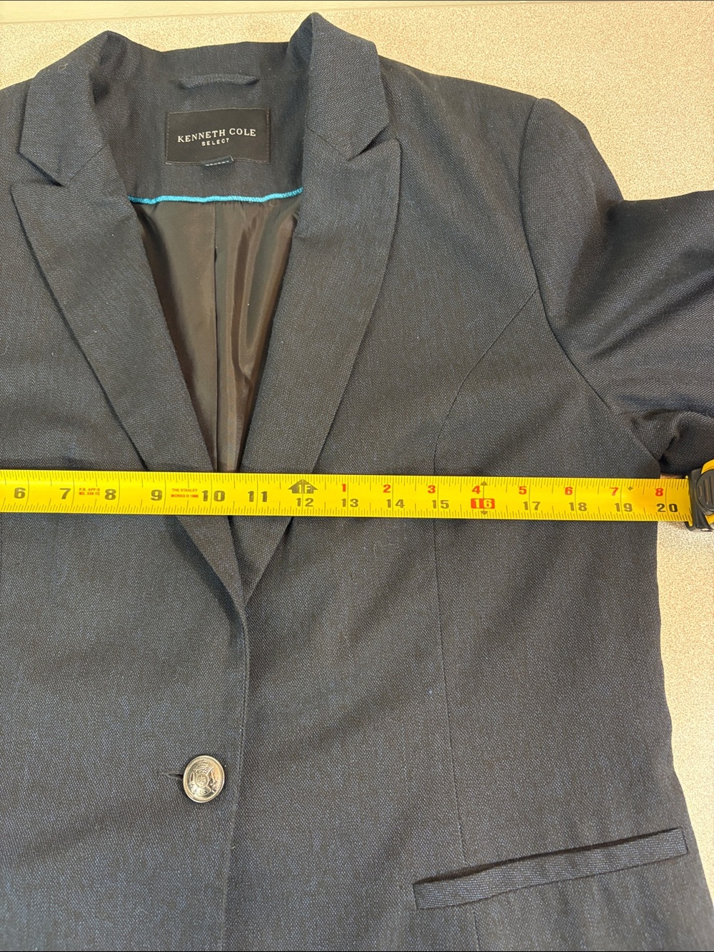 Kenneth Cole Single-Button Tailored Blazer - Picture 4 of 10